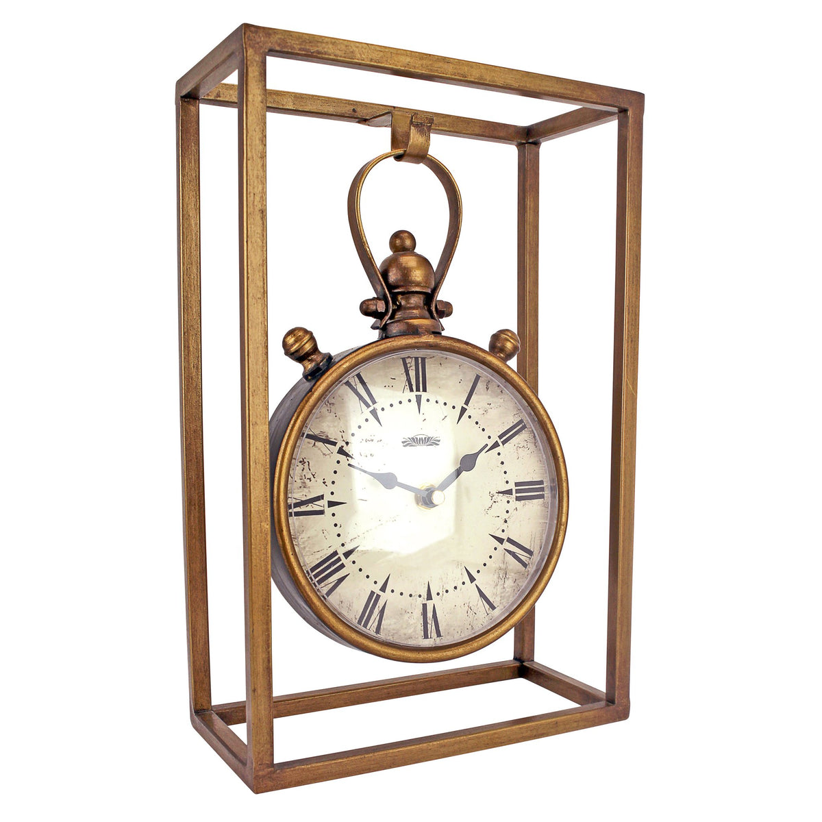 Design Toscano Industrial Age Mantel Clock, 13 Inch, Metalware, Brass image 0