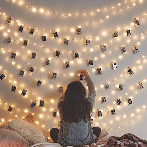 CozyHome - 5.5YD photo string with clips battery with timer remote | 30x light clips led | hanging fairy picture indoor | photo lights with clips | clip lights for girl pictures | teen girl room decor image 8