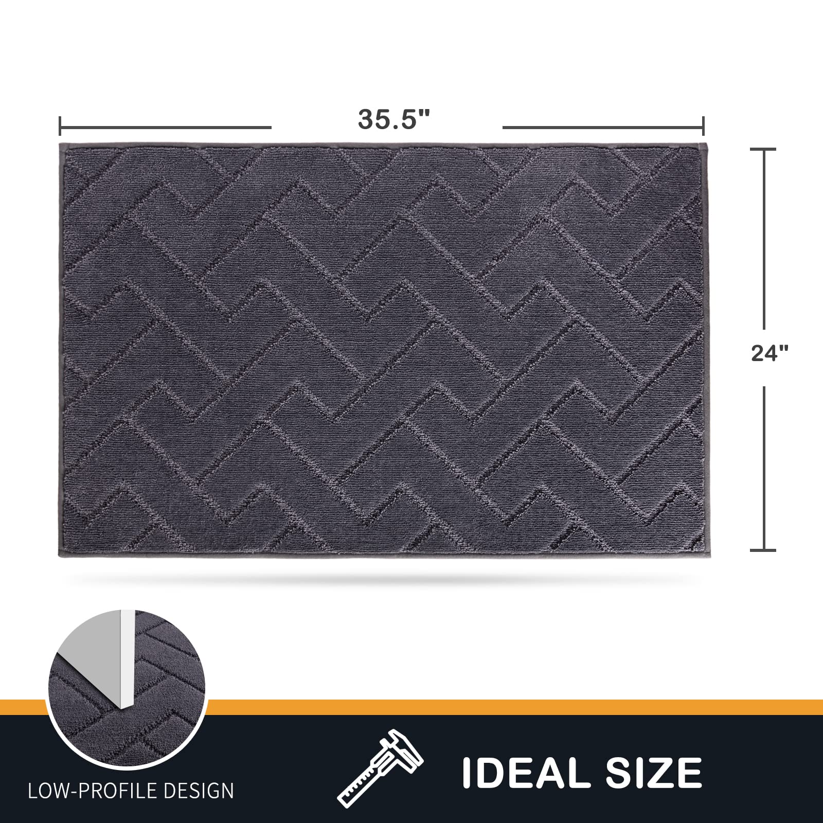 PURRUGS Absorbent Non-Slip Machine Washable Entry Rug and Mat, Shoes Scraper and Dog Mat, Super Absorbent Welcome Mat for Front and Back Doors, Muddy Wet Shoes and Paws image 1
