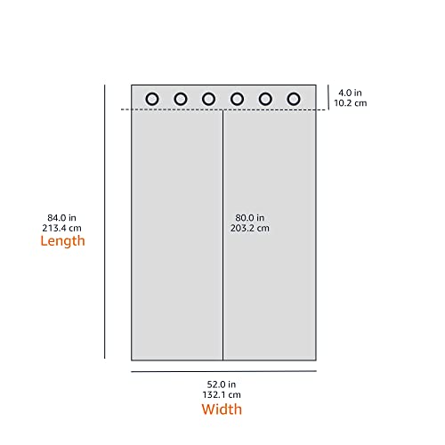 Room Darkening Blackout Window Curtain with Grommets, 52 x 84 Inches, White - Set of 2 image 1