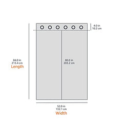 Room Darkening Blackout Window Curtain with Grommets, 52 x 84 Inches, White - Set of 2 image 1